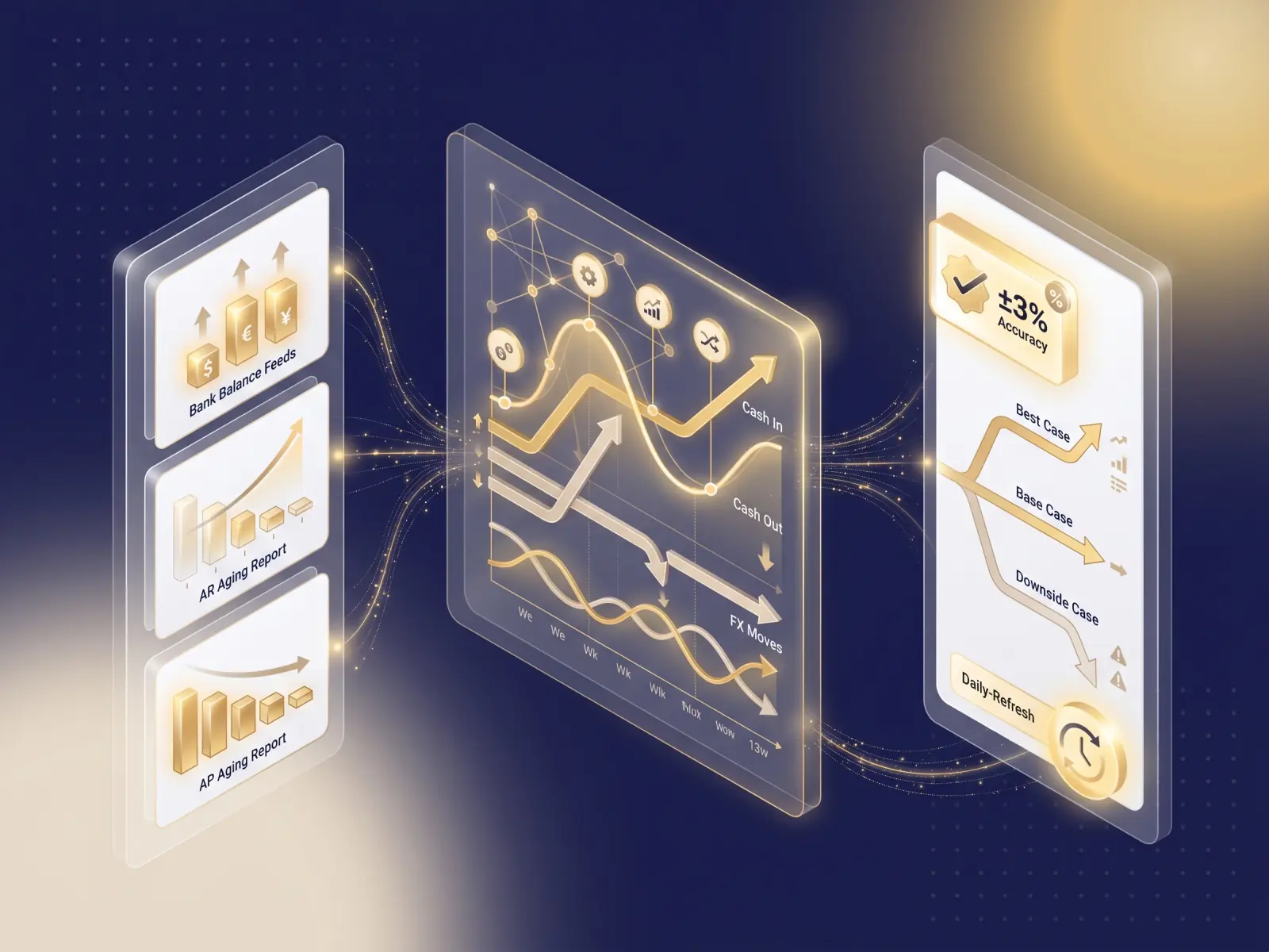 Cash Forecasting Agent. Pulls. Models. Explains. Updates.